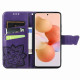 Pouzdro Xiaomi 12 Lite - tmavě fialové - Motýl