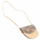 Kulatá korková kabelka přes rameno - Vícebarevná mozaika