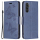 Pouzdro Galaxy A34 5G - Motýli - tmavě modré