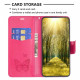 Pouzdro Galaxy A34 5G - Motýli - tmavě růžové