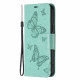 Pouzdro Galaxy A34 5G - Motýli - tyrkysové