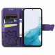 Pouzdro Galaxy A54 5G - tmavě fialové - Motýl