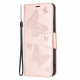 Pouzdro Galaxy A53 5G - světle růžové - Motýli