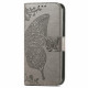 Pouzdro Xiaomi Redmi Note 12 4G - šedé - Motýl