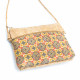 Korková kabelka přes rameno - Vícebarevná mozaika