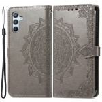 Pouzdro Galaxy A14 - Mandala - šedé