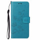 Pouzdro Xiaomi Redmi Note 12S - Motýli a květy - modré