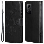 Pouzdro Xiaomi Redmi Note 12S - Motýli a květy - černé