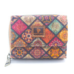 Korková peněženka - Vícebarevná mozaika