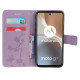 Pouzdro Motorola Moto G32 4G - Motýli a květy - fialové