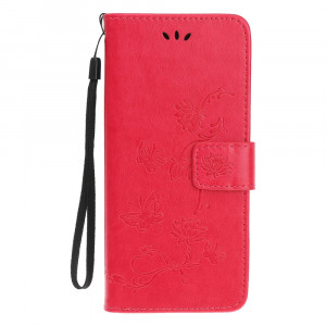 Pouzdro Motorola Moto G32 4G - Motýli a květy - tmavě růžové