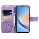 Pouzdro Galaxy A34 5G - Motýl - fialové