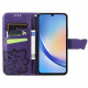 Pouzdro Galaxy A34 5G - Motýl - tmavě fialové