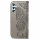 Pouzdro Galaxy A34 5G - Motýl - šedé