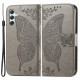 Pouzdro Galaxy A34 5G - Motýl - šedé