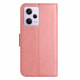Pouzdro Xiaomi Redmi Note 12 5G - světle růžové - Květy a motýli