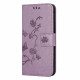 Pouzdro Xiaomi Redmi Note 12 5G - světle fialové - Květy a motýli