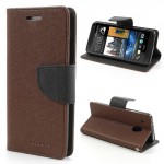 Pouzdro Wallet HTC One Mini - hnědé/černé