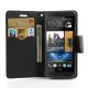 Pouzdro Wallet HTC One Mini - hnědé/černé