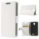 Koženkové pouzdro Wallet LG F70 - Bílé