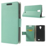 Koženkové pouzdro Wallet LG F70 - Tyrkysové