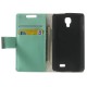 Koženkové pouzdro Wallet LG F70 - Tyrkysové