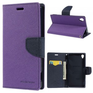 Pouzdro Fancy Diary - Xperia Z3 - fialové-tmavě modré