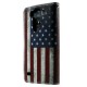 Koženkové knížkové pouzdro - LG G3s - Vlajka USA