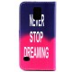 Koženkové pouzdro - Galaxy S5 i9600 - Never stop dreaming 01