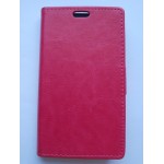 Sleva-Koženkové pouzdro Wallet - Xperia M2 - růžové lesklé