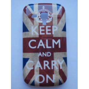 Sleva-Zadní kryt/Obal Galaxy Trend S7560/S Duos S7562/Trend Plus S7580 - Union Jack "Keep calm and carry on"