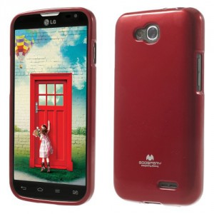 Obal Jelly Case LG L90 Dual - Červený lesklý třpytivý