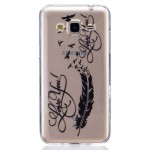 Pouzdro / Obal Galaxy J3 (2016) - Průhledné s peřím