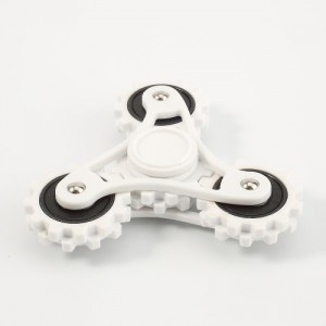 Fidget spinner ozubený bílý