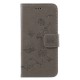 Pouzdro Galaxy J7 (2017) - květy a motýli - šedé