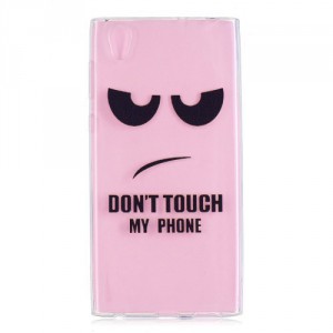 Pouzdro Sony Xperia L1 -  průhledné - Don't touch my phone