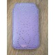 Koženkové pouzdro - Galaxy S5 i9600 - Světle fialové se štrasem